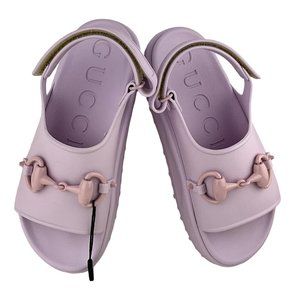 Gucci Women's Tonal Horsebit Flatform Sandal 'Light Pink' Sz 40